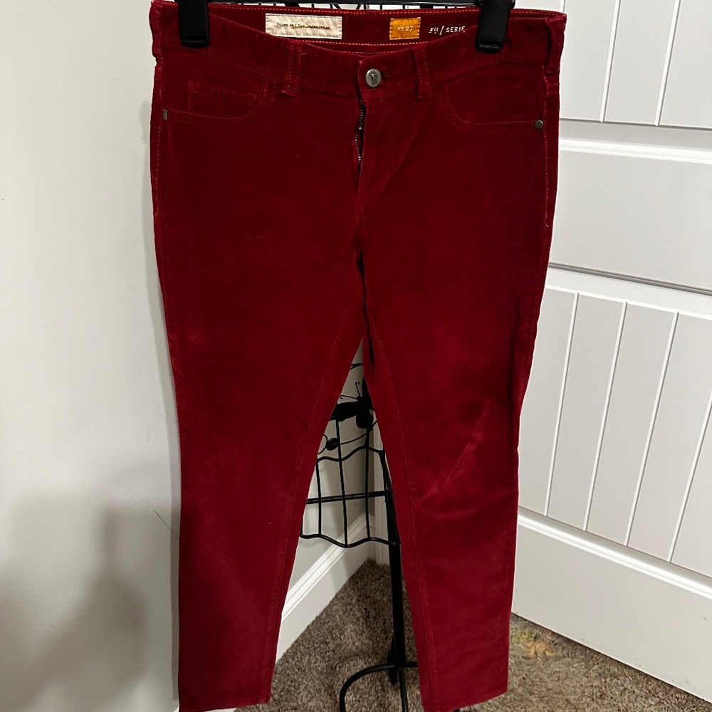 Women's Pilcro & Letterpress Red Corduroy Pants - Size 27